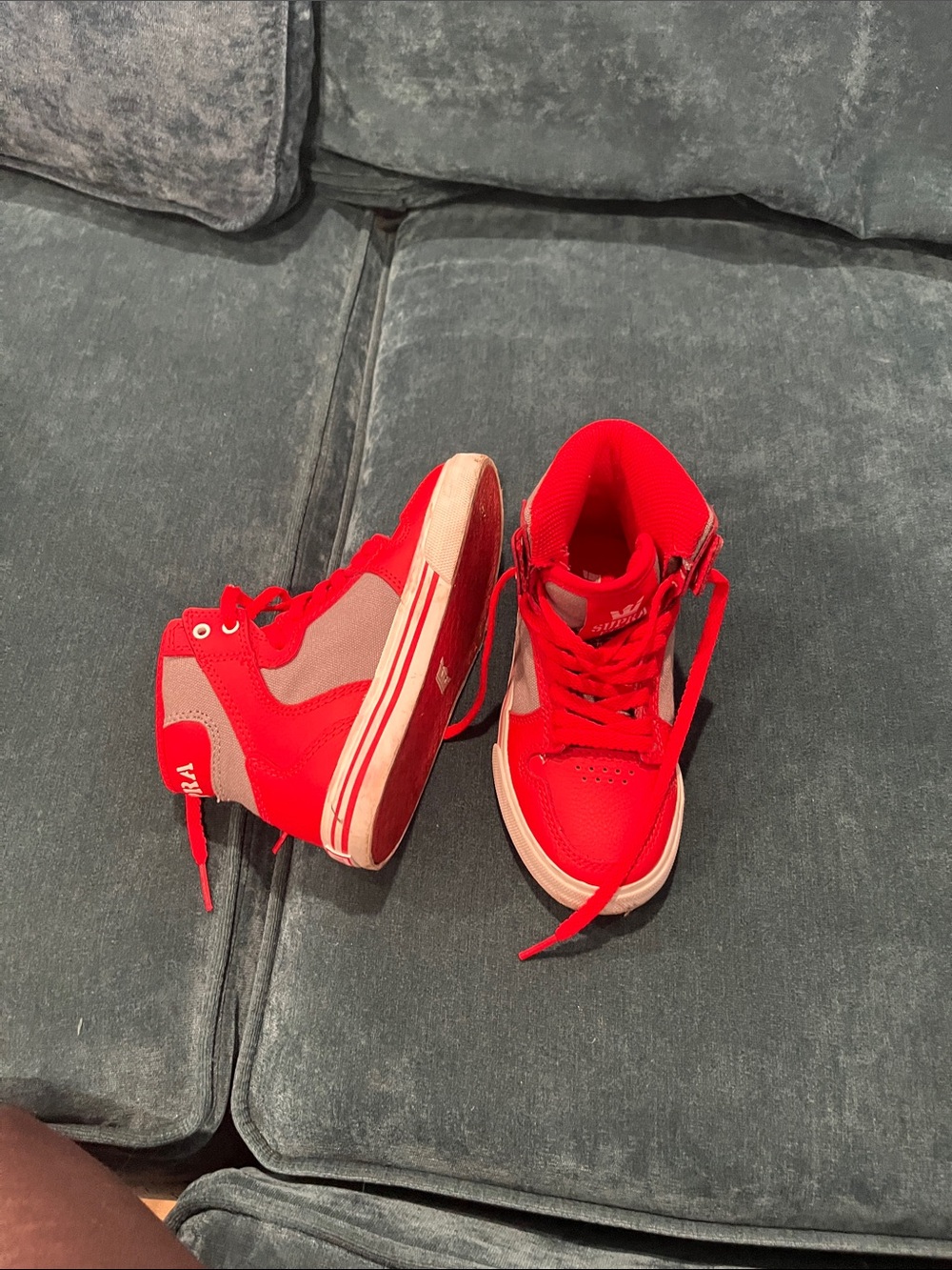 Supra Kids Red High-Top Sneakers